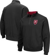 COLOSSEUM Men's Colosseum Black Harvard Crimson Tortugas Team Logo Quarter-Zip Jacket
