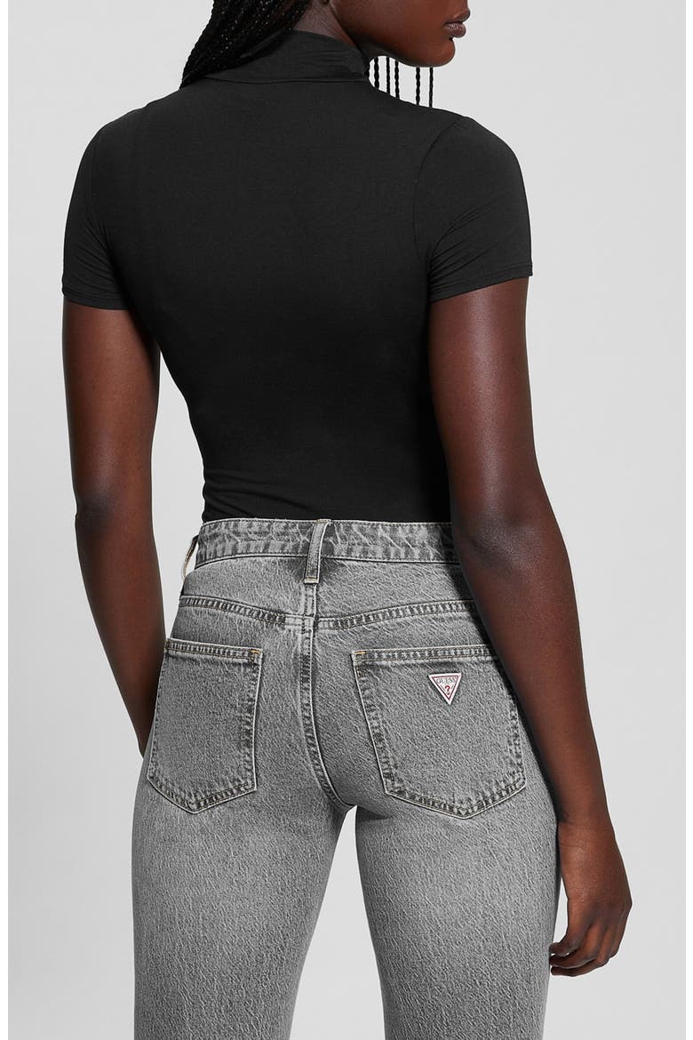Brienna Cutout Jersey Top, Alternate, color, JET BLACK
