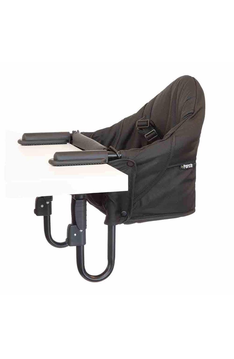 Guzzie and Guss Perch Portable Hook-On Baby Highchair - Compact, Travel-Friendly & Fits Most Tables, Main, color, Black