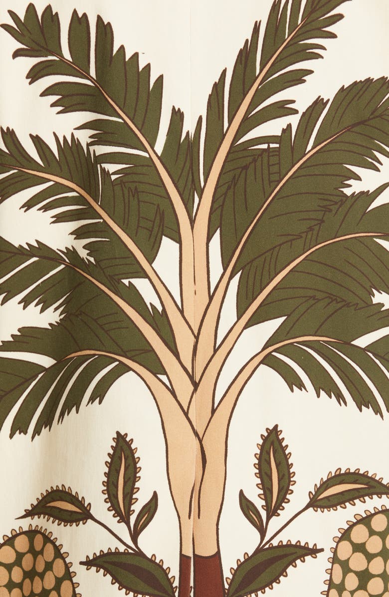 Johanna Ortiz Palm Print Stretch Organic Cotton Blazer, Alternate, color,