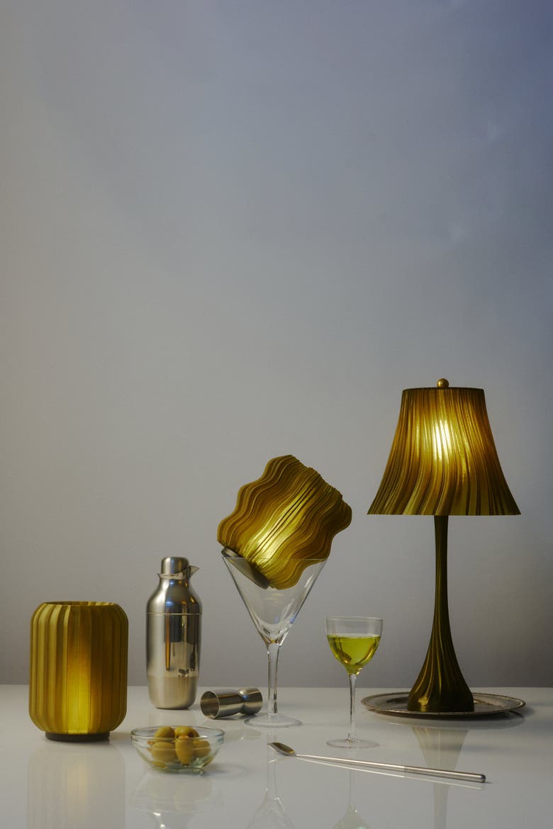 Pleat Lamp, Alternate, color, Olive Oil