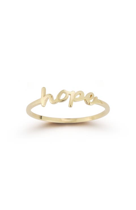 14K Gold 'Hope' Ring