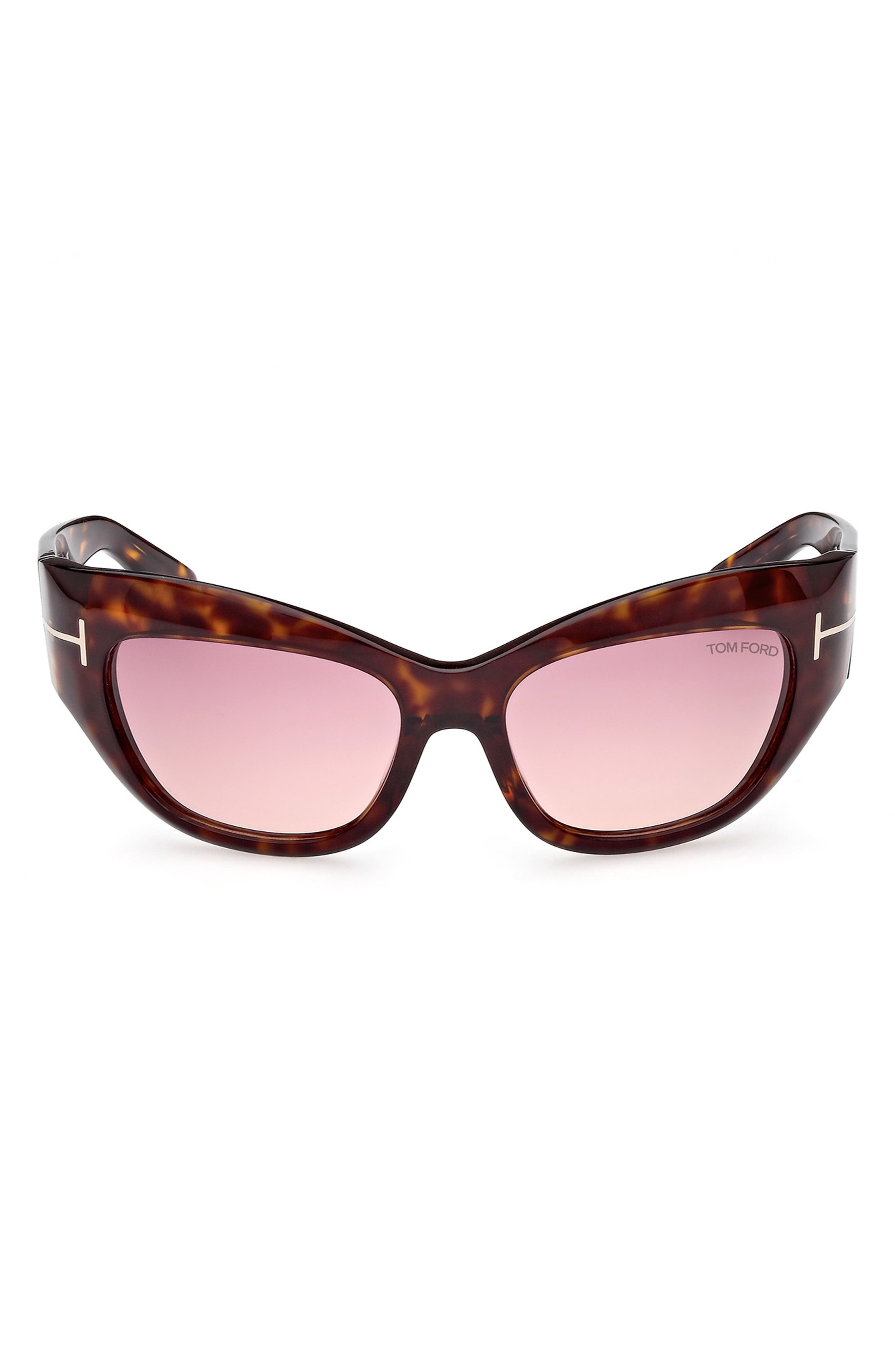 TOM FORD Brianna 55mm Gradient Cat Eye Sunglasses