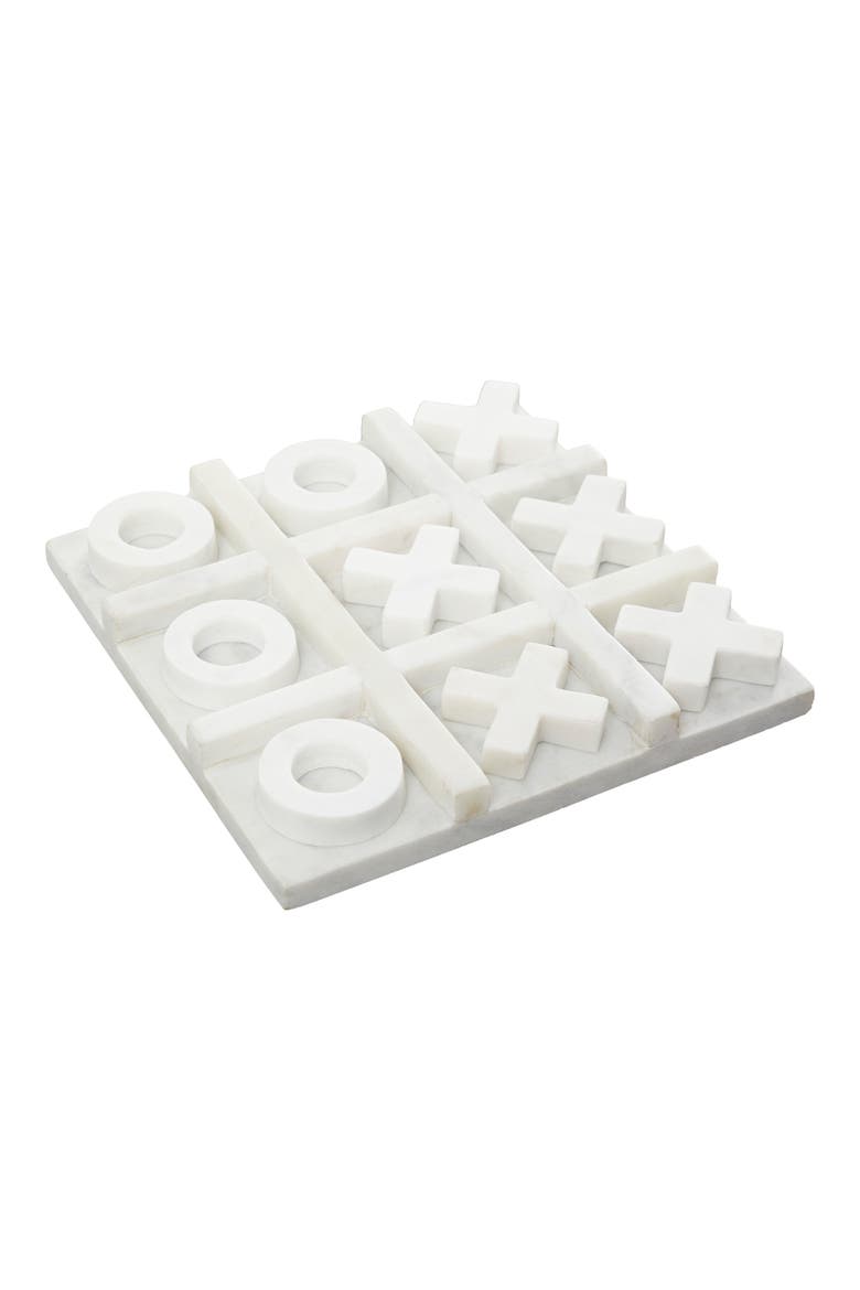 Marble Tic Tac Toe Set, Alternate, color, WHITE