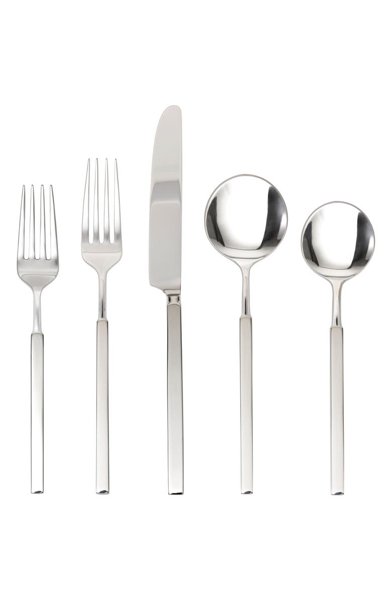 Fortessa Jaxson Mirrored 20-Piece Flatware Set, Main, color, 