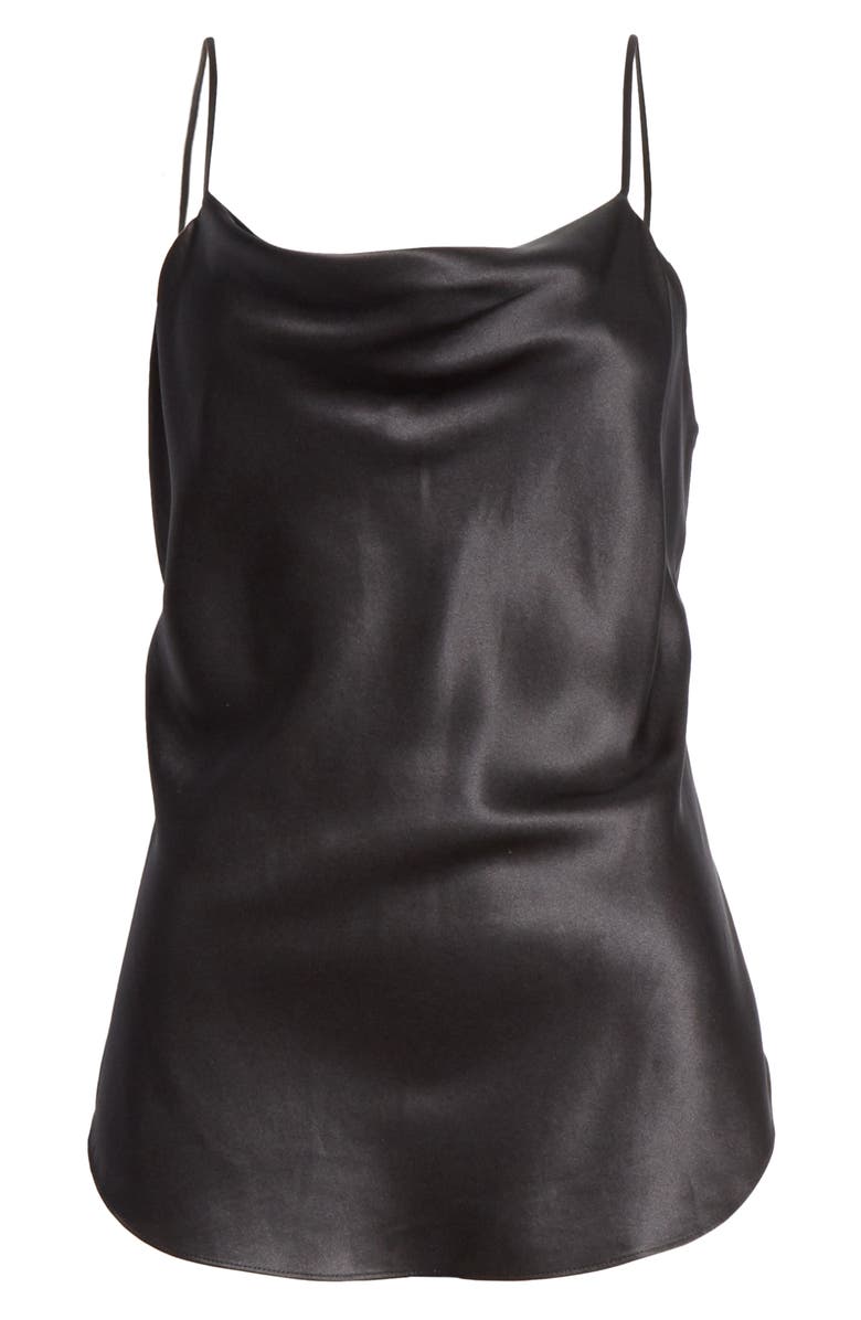 Cinq à Sept Marta Silk Camisole, Alternate, color, Black