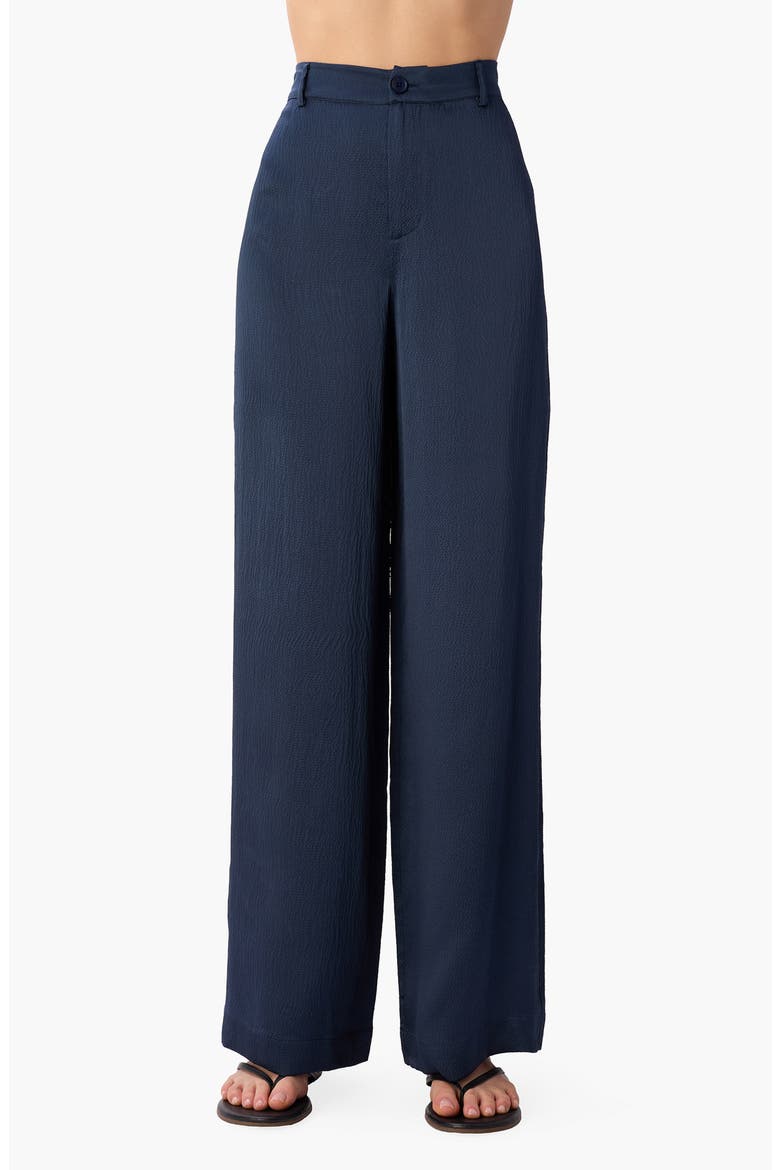 Kyley Crepe Silk Wide Leg Pants, Main, color, MOODY BLUE