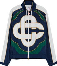 Casablanca Colorblock Logo Embroidered Windbreaker Jacket