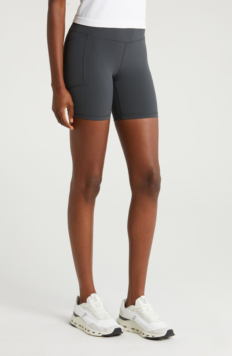 Free Fly All Day Pocket Bike Shorts, Alternate, color, Black Sand