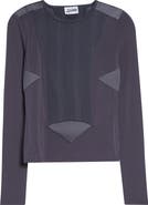 Jean Paul Gaultier Jersey & Rib Long Sleeve Top