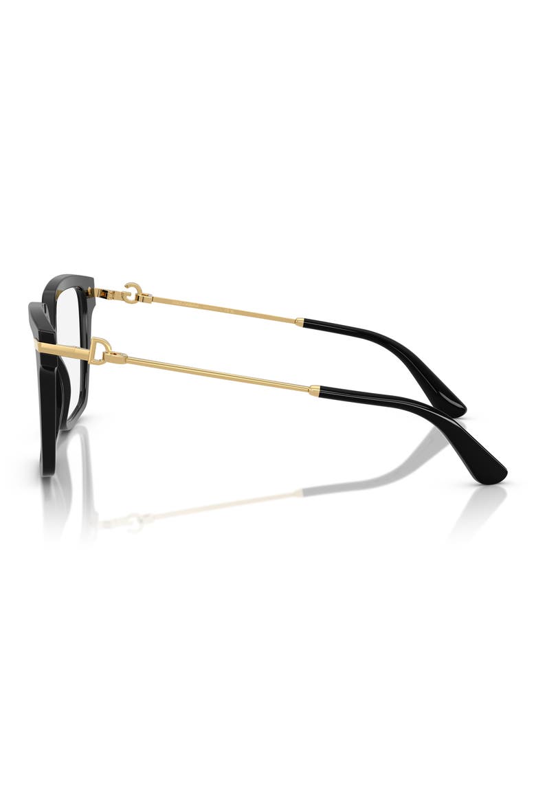 56mm Square Optical Glasses, Alternate, color, BLACK