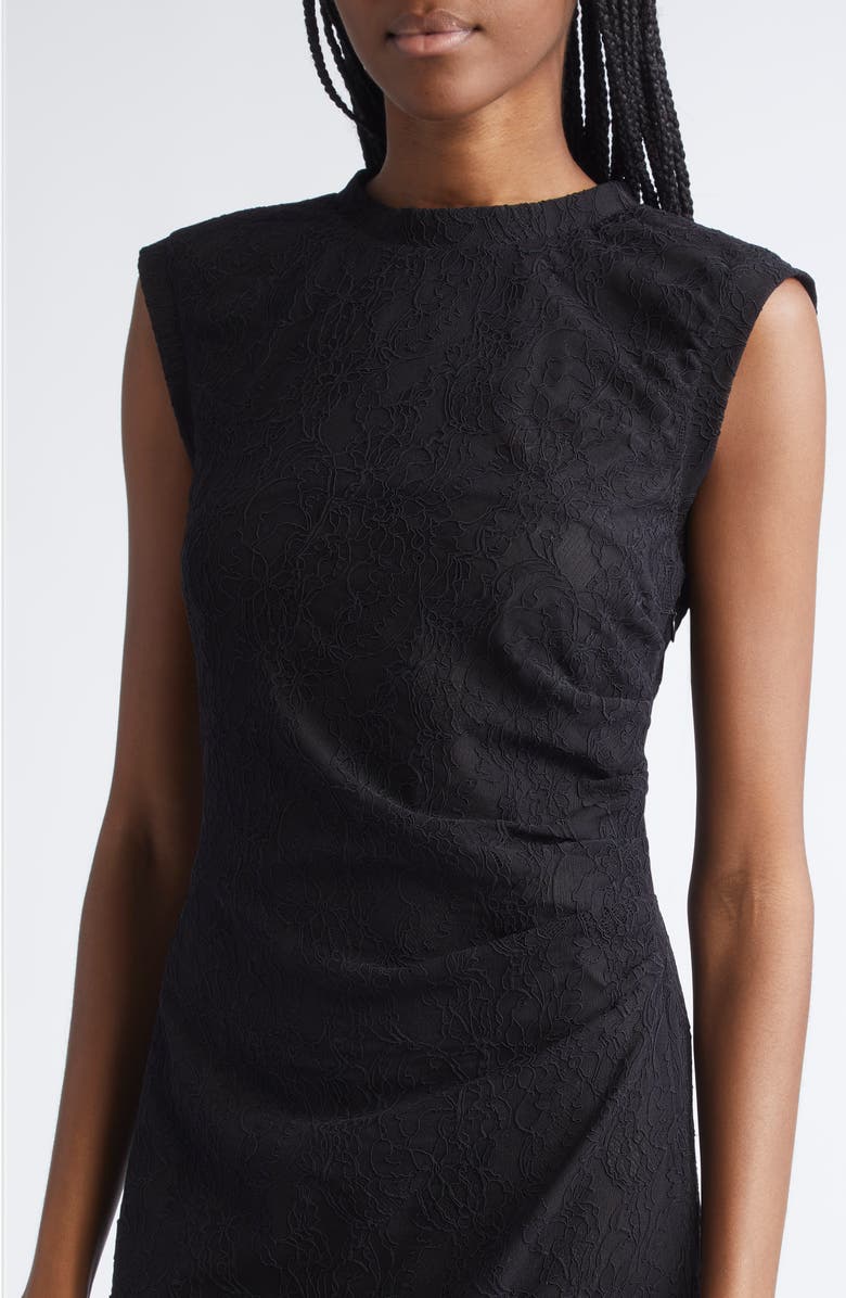 Stella McCartney Crewneck Sleeveless Lace Maxi Dress, Alternate, color, Black