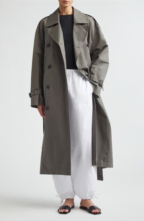 Crisp Organic Cotton & Nylon Trench Coat