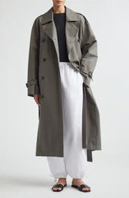 TOTEME Crisp Organic Cotton & Nylon Trench Coat