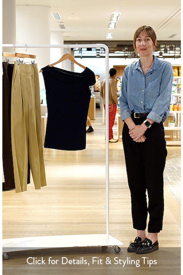 Ejoia Ruched Off the Shoulder Top video