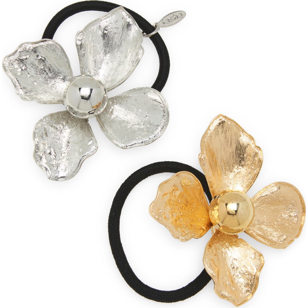 Tasha 2-pack Assorted Flower Ponytail Holders