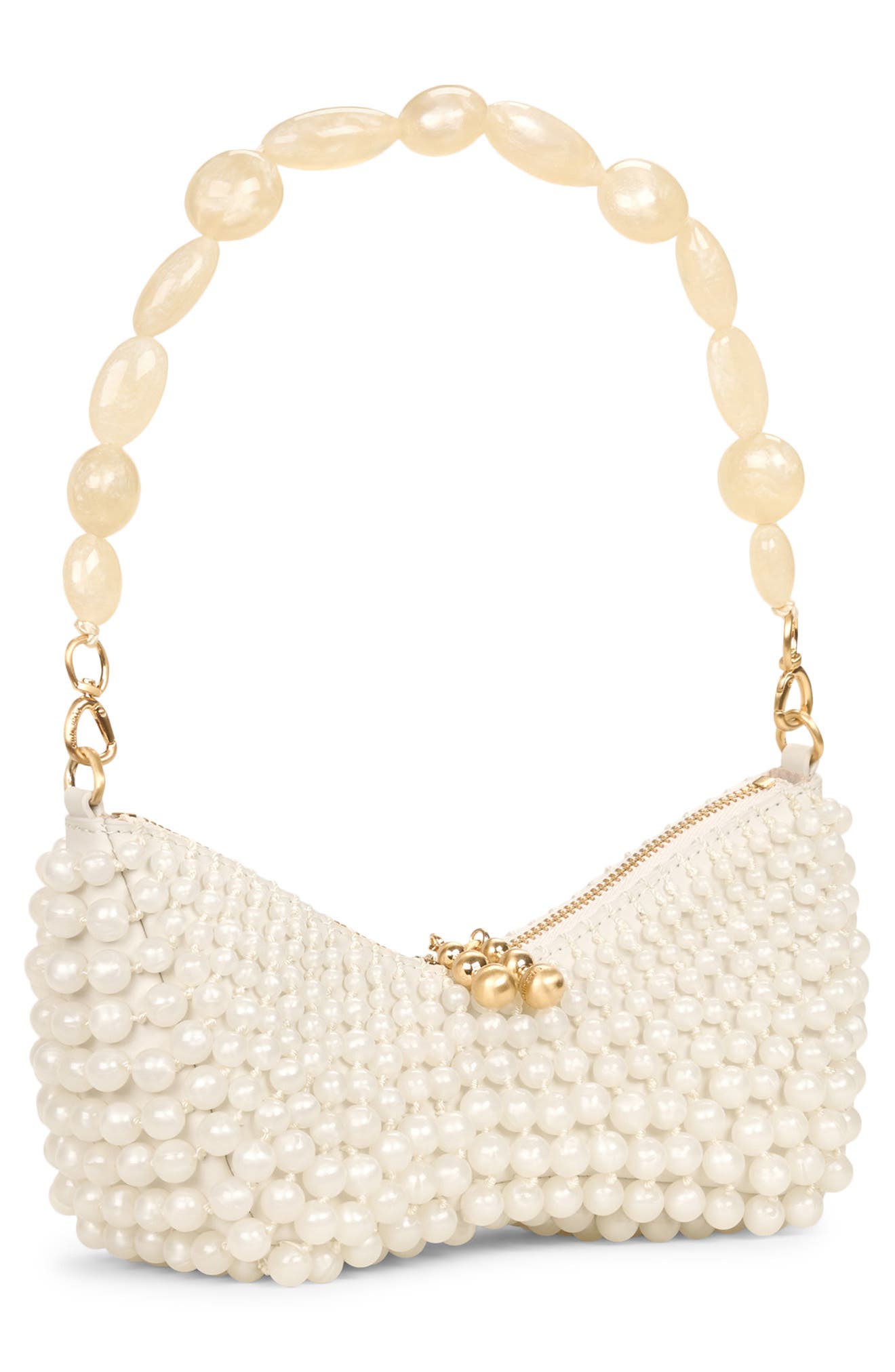 Mercier Beaded Clutch, Alternate, color, IVORY