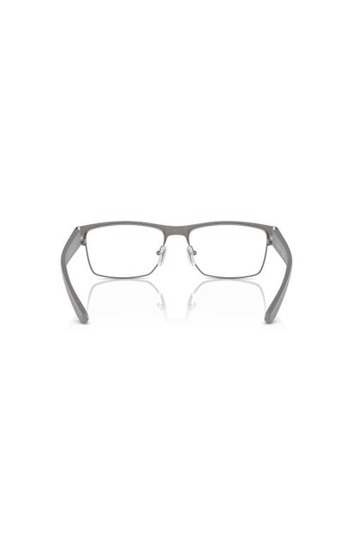 Armani Exchange 56mm Rectangle Optical Glasses In Gray