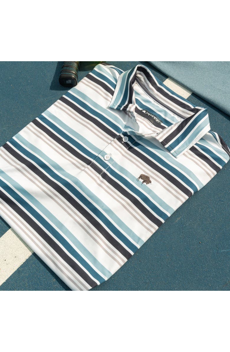 Mountain Khakis Roan Stripe Performance Polo, Alternate, color, Spring Water