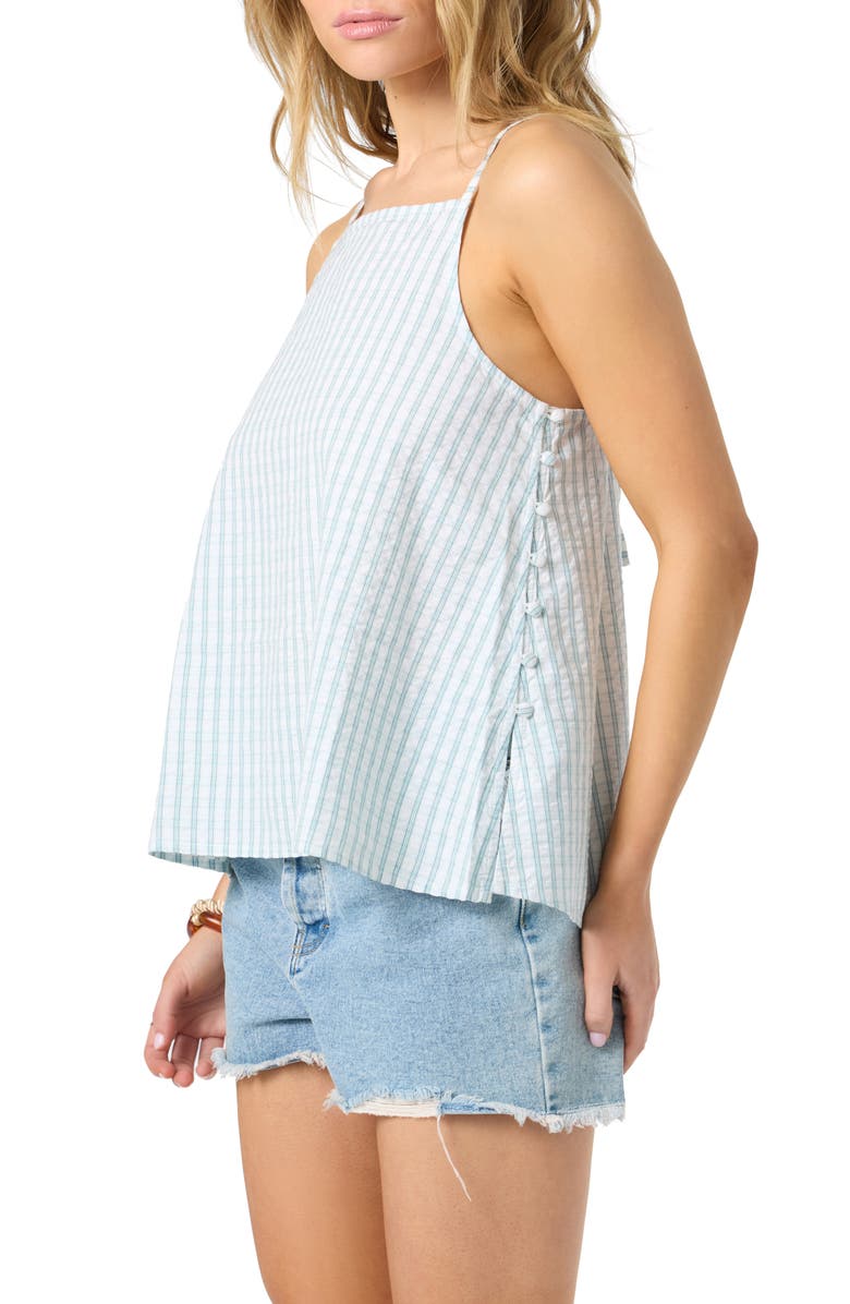O'Neill Martina Stripe Cotton Camisole, Alternate, color, Winter White