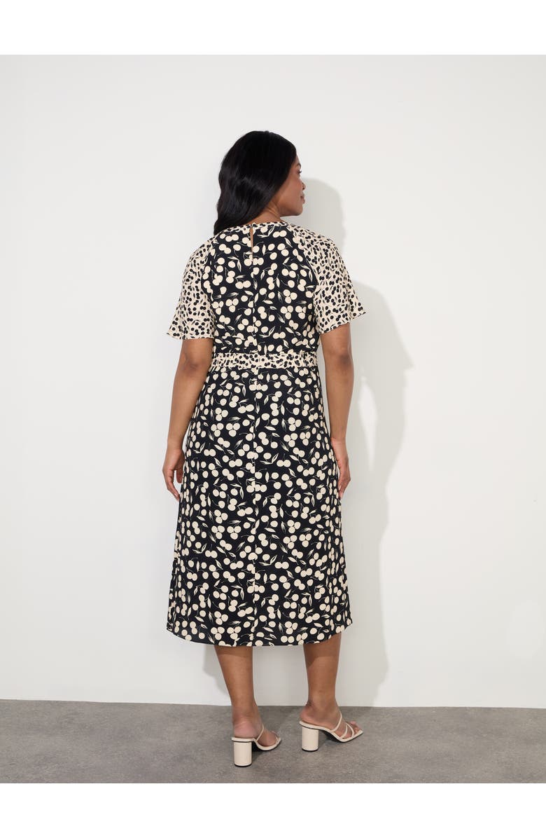 Live Unlimited Cherry Mono Print V Neck Midaxi Dress, Alternate, color, Cherry Mono