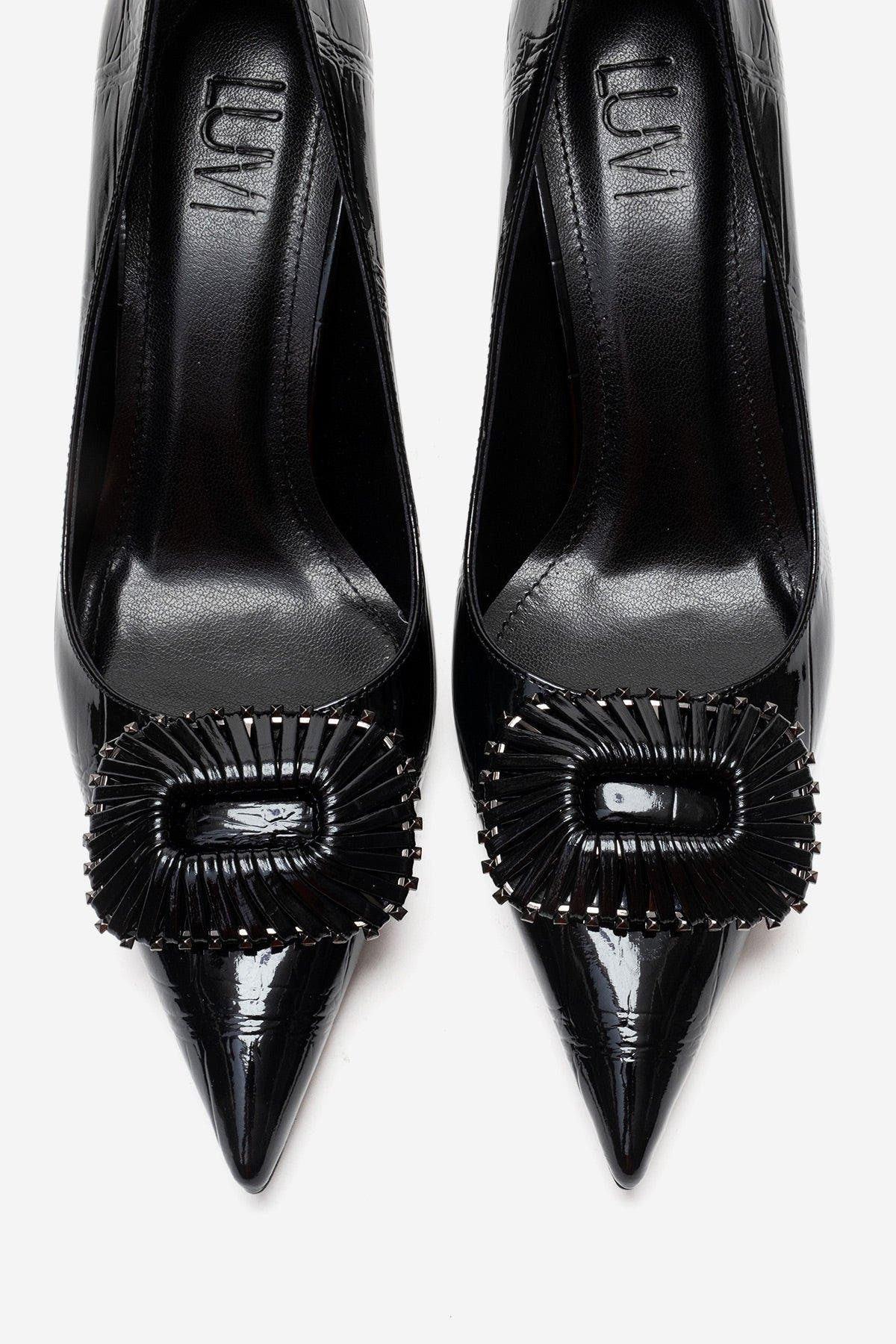 Prologue Shoes Rebel Stiletto Pump, Alternate, color, Black Print