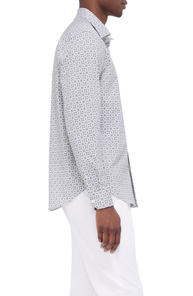 Bugatchi James OoohCotton<sup>®</sup> Medallion Print Button-Up Shirt, Alternate, color,