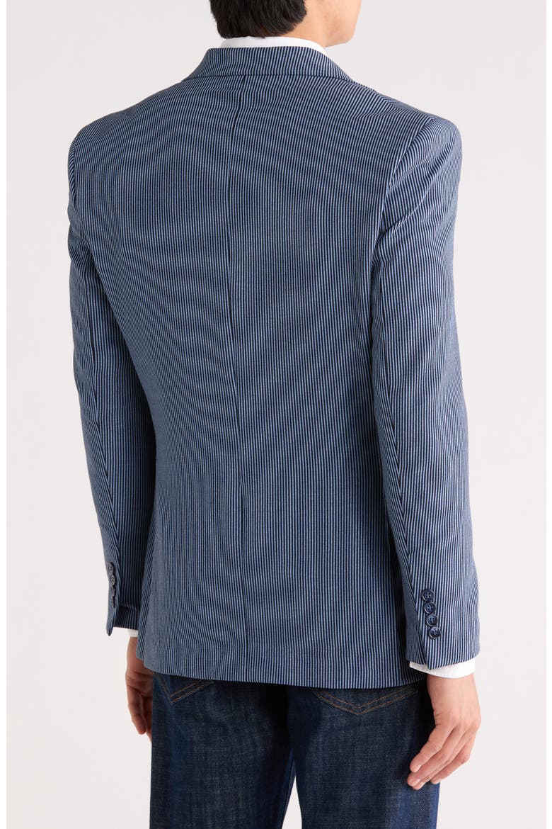 Heather Stripe Sport Coat, Alternate, color, BLUE