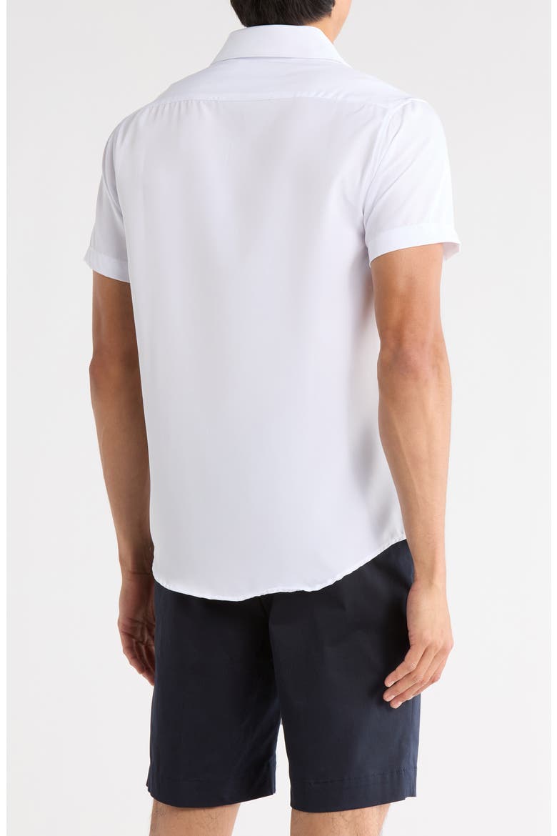 Short Sleeve Button-Up Shirt, Alternate, color, WHITE