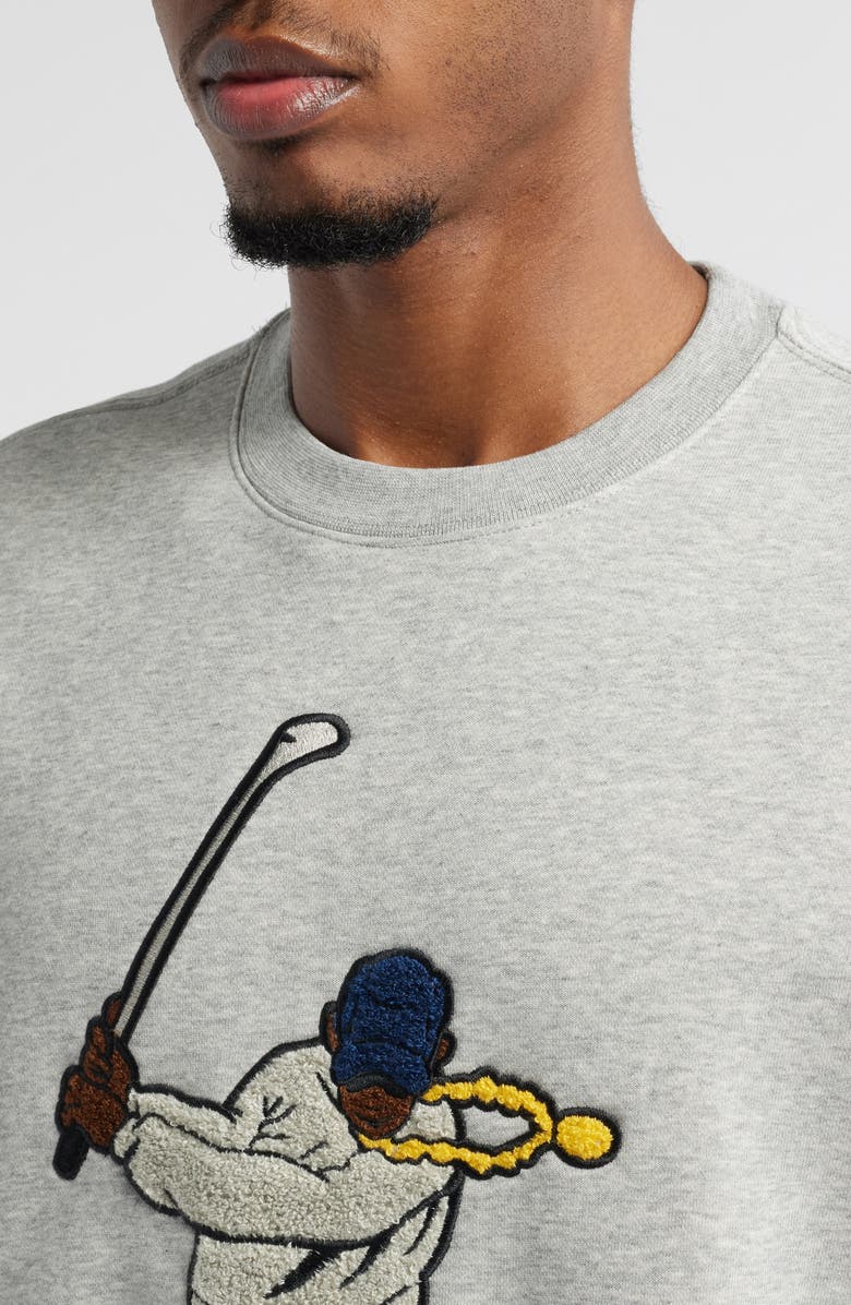 Eastside Golf Swingman Appliqué Sweatshirt, Alternate, color, Heather Grey