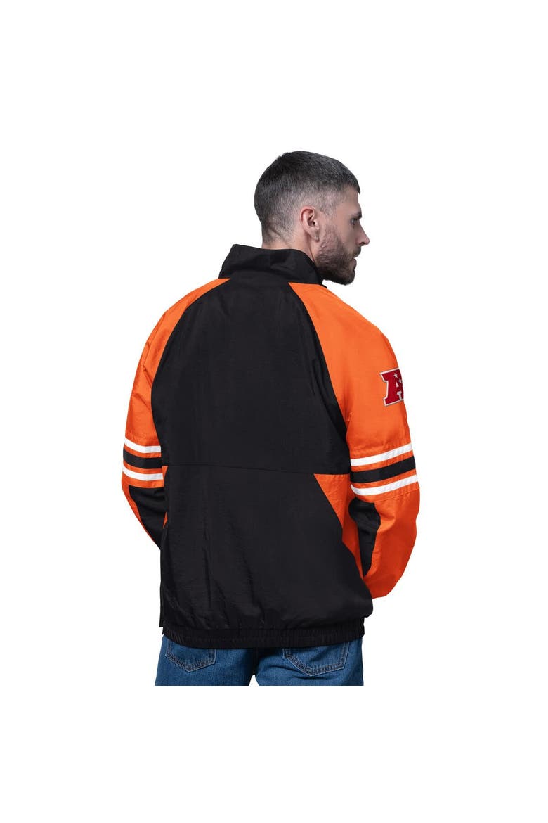 Men's Starter Black Cincinnati Bengals Prospect Half-Zip Pullover, Alternate, color, Black