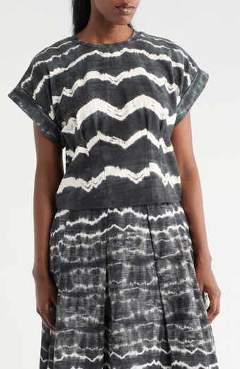 DKNY Dolman Sleeve Pleated Crop Top