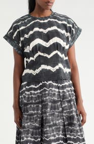 DKNY Dolman Sleeve Pleated Crop Top