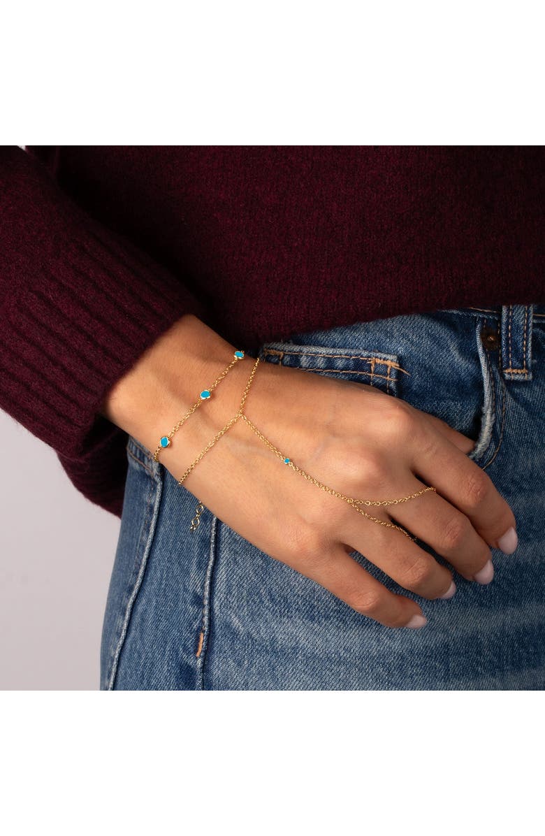 BY ADINA EDEN Turquoise Diamond By The Yard Bracelet, Alternate, color, Turquoise