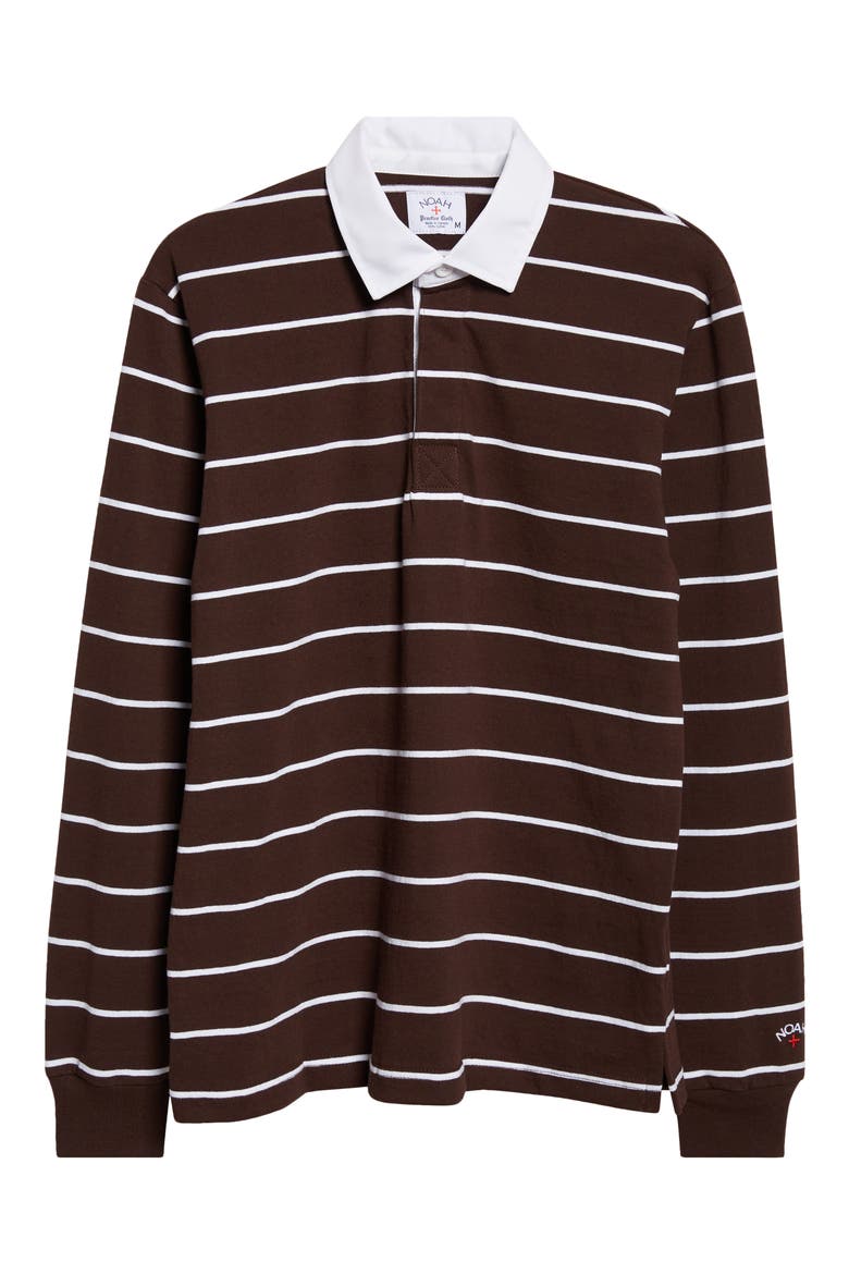 Classic Long Sleeve Rugby Polo, Alternate, color, BROWN