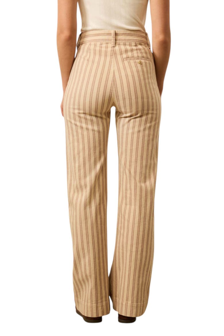 Twill Tide Stripe Slim Straight Leg Pants, Alternate, color, PEBBLE SHORE STRIPE