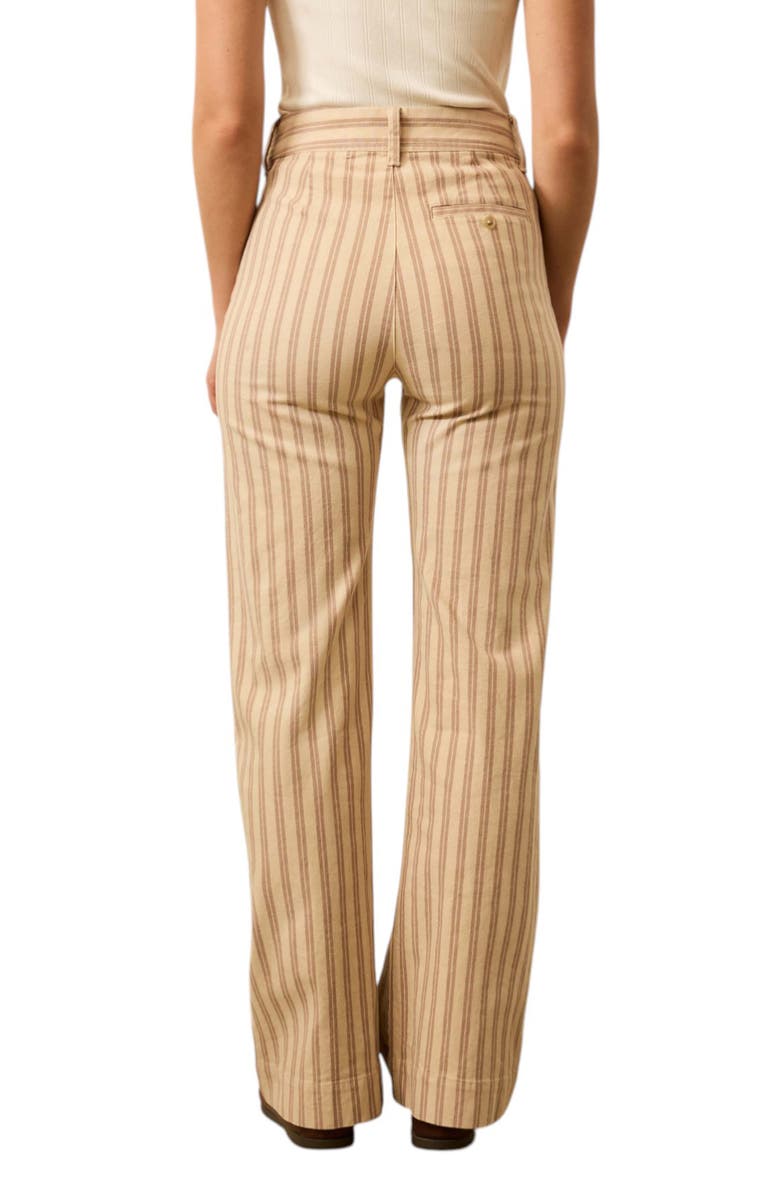 Faherty Twill Tide Stripe Slim Straight Leg Pants, Alternate, color, Pebble Shore Stripe