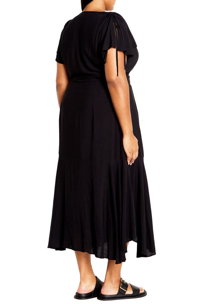 Imogen Wrap Dress, Alternate, color, BLACK