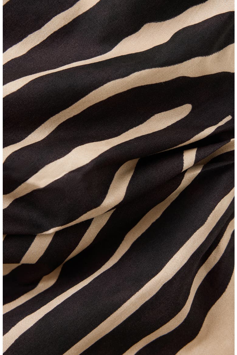 Print Drape Asymmetric Top, Alternate, color, BLACK