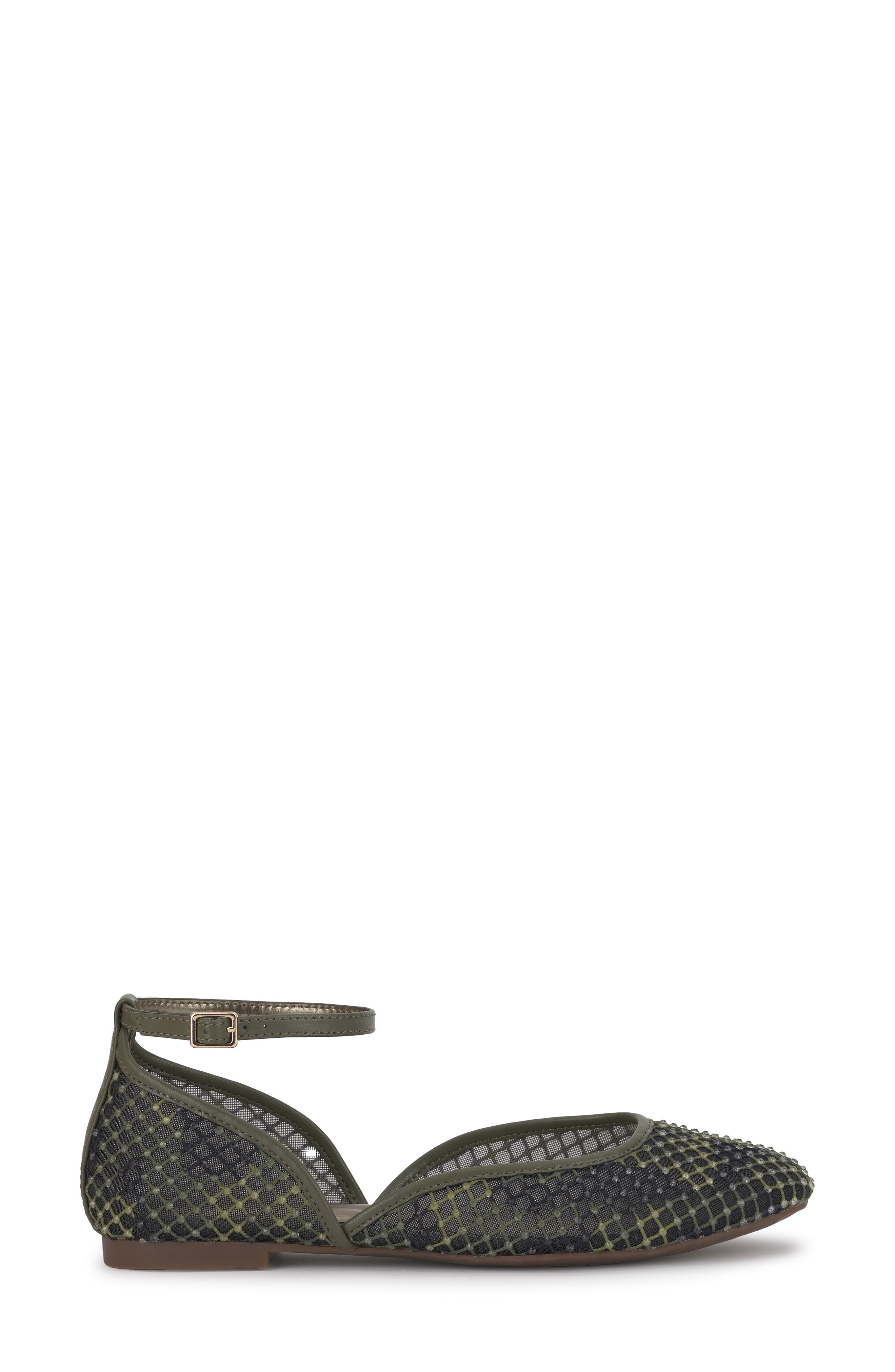 Laelli Ankle Strap Flat, Alternate, color, DEEP MOSS