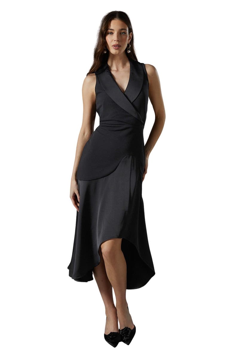 Coast Tux Sleeveless Midi Dress, Main, color, Black