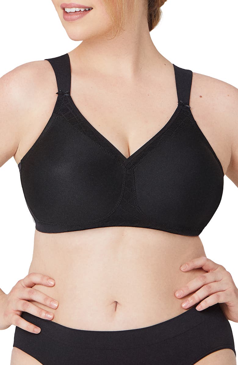 Glamorise MagicLift<sup>®</sup> Seamless Support T-Shirt Bra, Main, color, Black