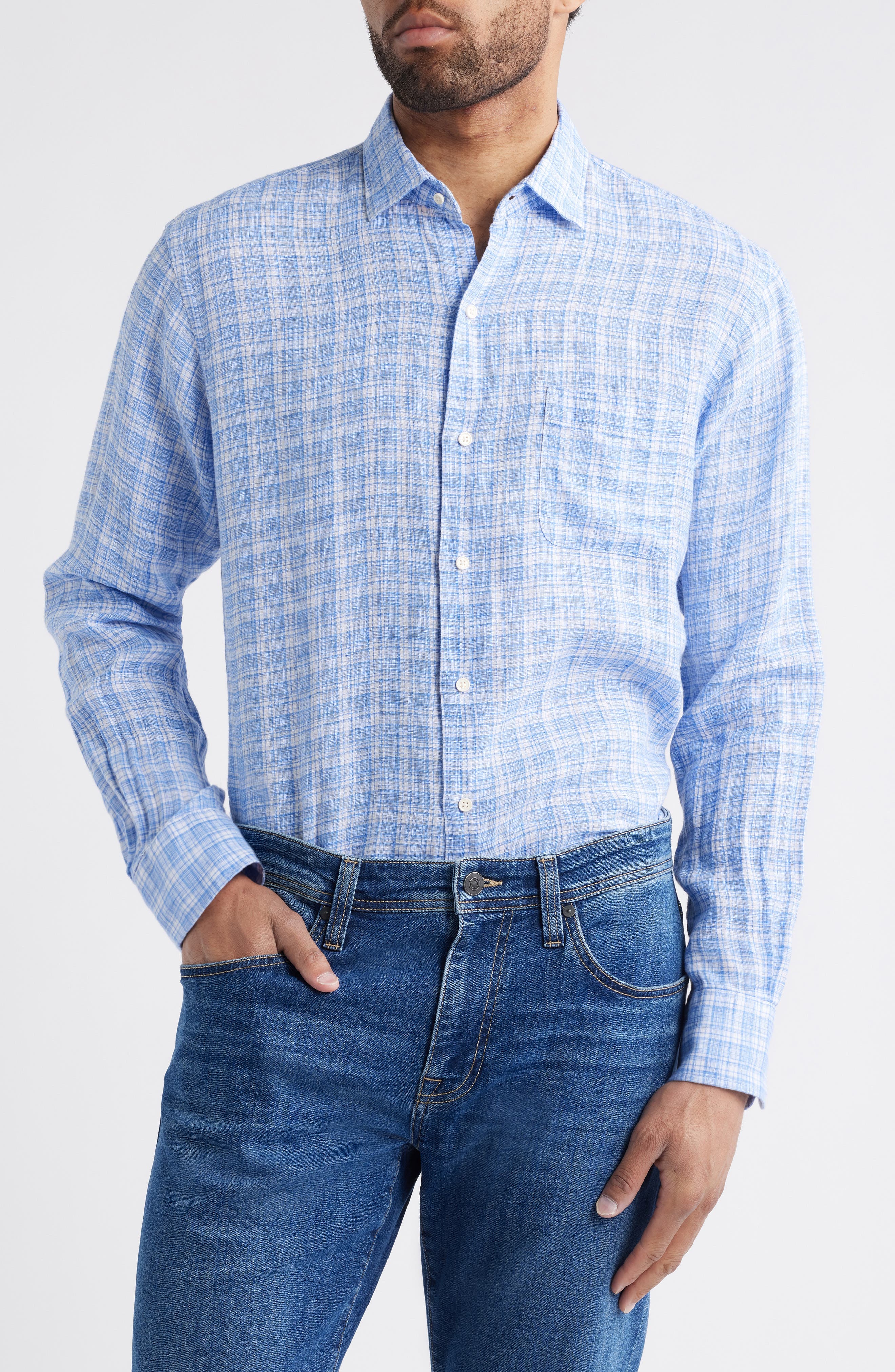 Chilwa Plaid LInen Button-Up Shirt - image 2