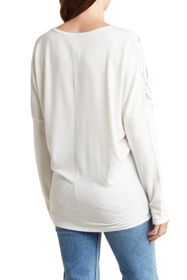 V-Neck Long Sleeve Top, Alternate, color, BEETROOT PURPLE