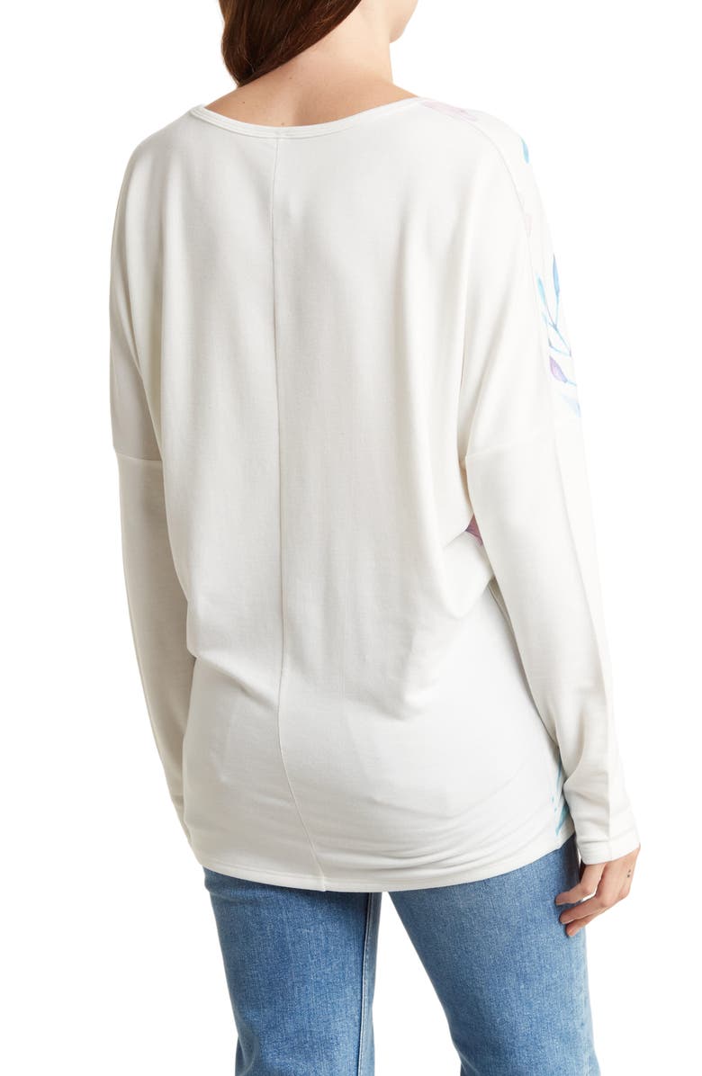 GO COUTURE V-Neck Long Sleeve Top, Alternate, color, Beetroot Purple