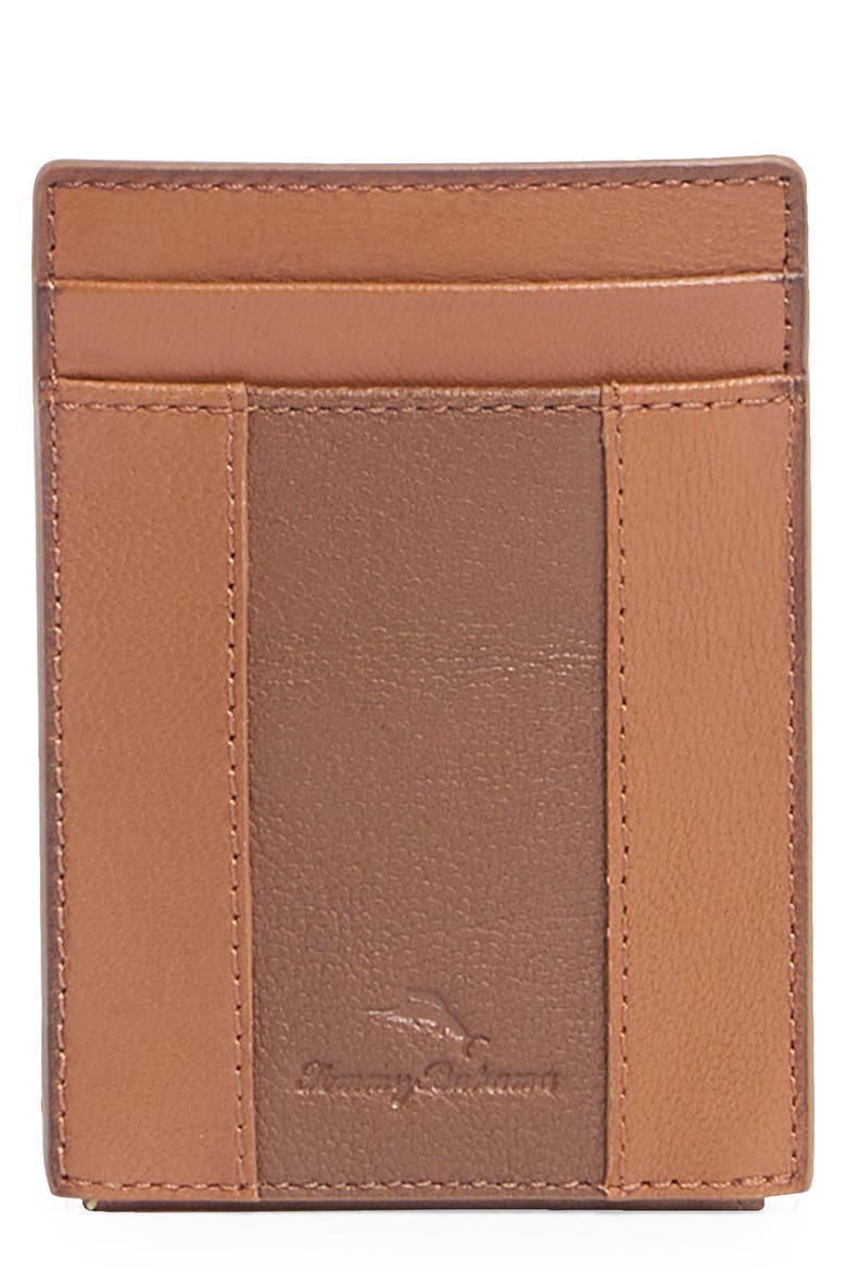 Mulholland Leather Card Case, Main, color, BROWN/ TAN
