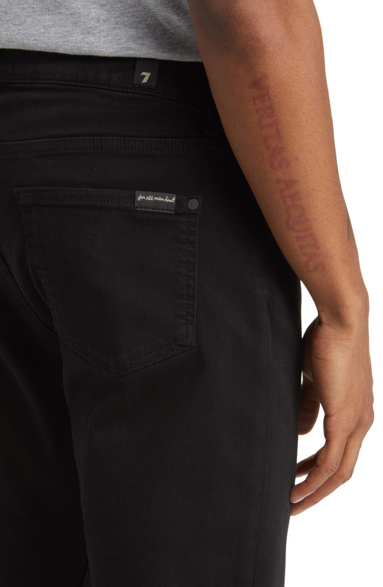 7 For All Mankind Luxe Performance Plus Slimmy Taper Jeans, Alternate, color, Black