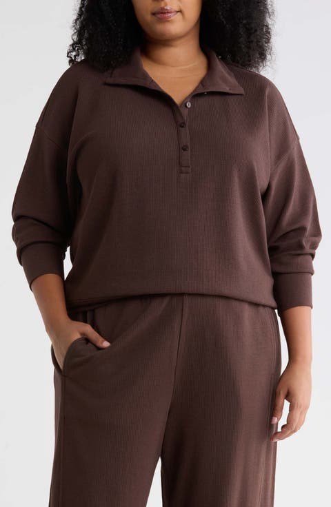 High Collar Henley Top