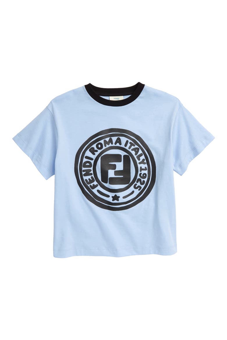 Logo Graphic Cotton Tee, Main, color, BLUE