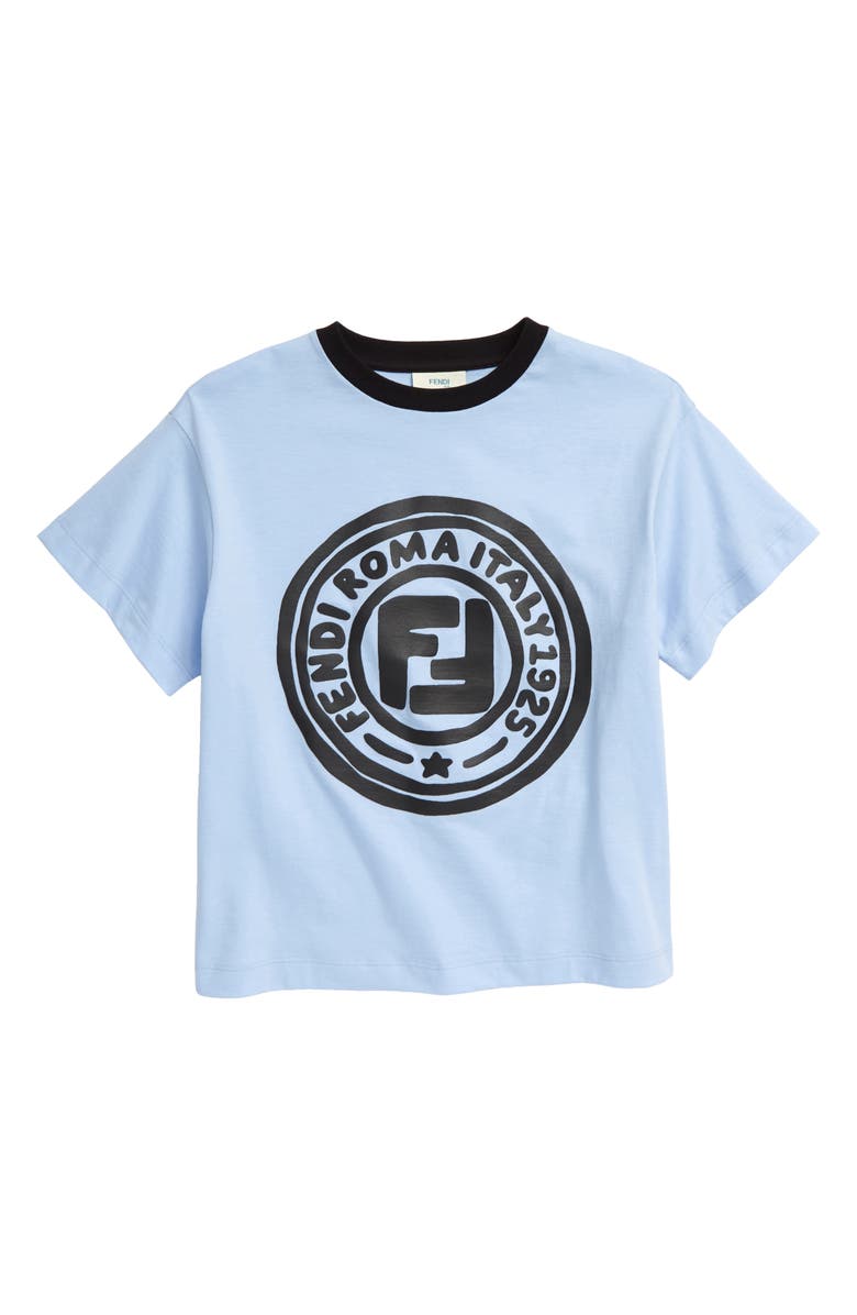 Fendi Logo Graphic Cotton Tee, Main, color, 